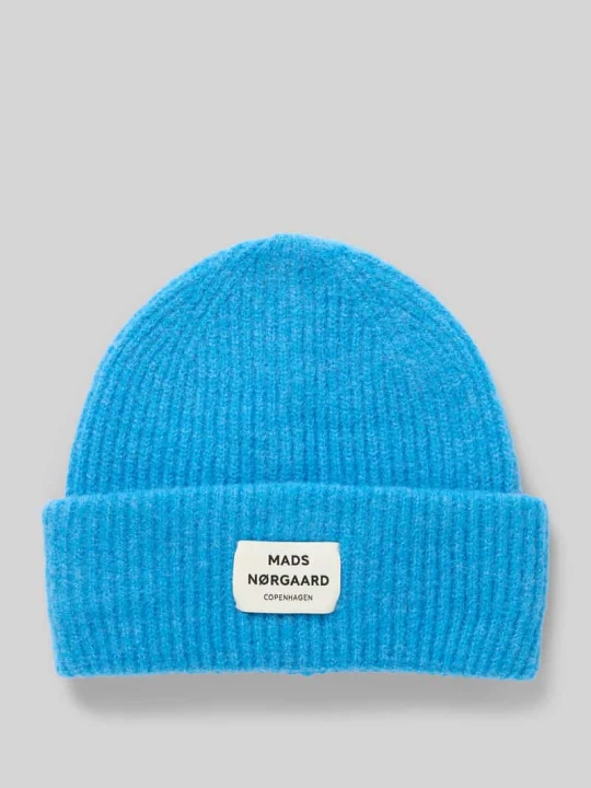 Zdjęcie produktu Czapka beanie z mieszanki żywej wełny model ‘Tosca Anju’ Mads Nørgaard Oceaniczny