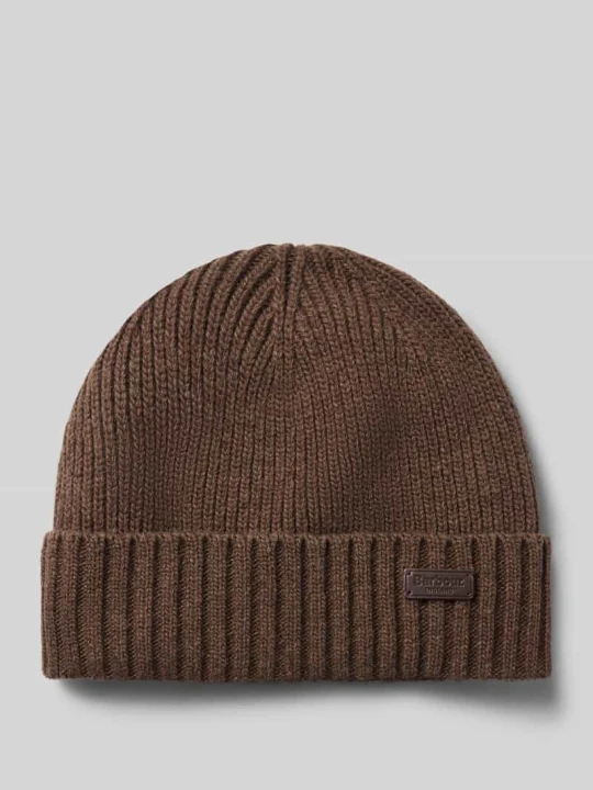 Zdjęcie produktu Czapka beanie z naszywką z logo Barbour Średniobrązowy