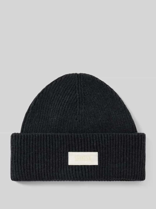 Zdjęcie produktu Czapka beanie z naszywką z logo Drykorn Antracytowy