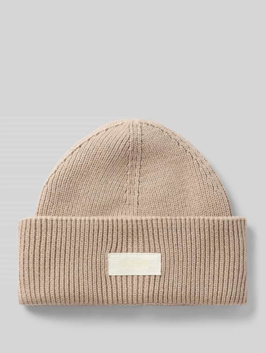 Zdjęcie produktu Czapka beanie z naszywką z logo Drykorn Beżowy