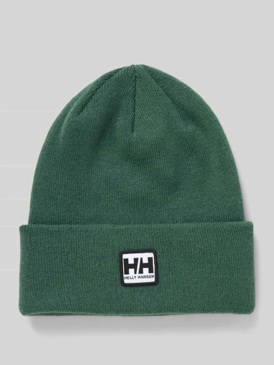 Zdjęcie produktu Czapka beanie z naszywką z logo Helly Hansen Ciemnozielony