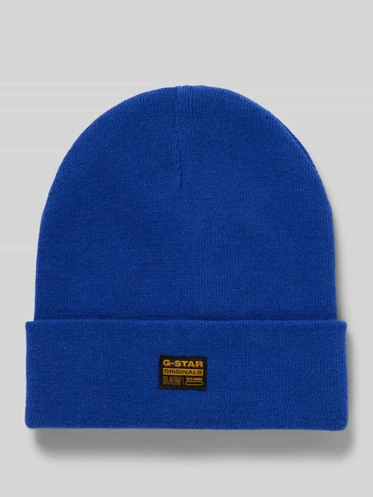 Zdjęcie produktu Czapka beanie z naszywką z logo model ‘Effo’ G-Star Raw Oceaniczny