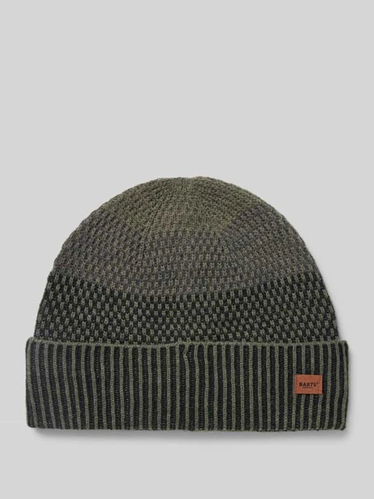 Zdjęcie produktu Czapka beanie z naszywką z logo model ‘MIGUEN’ Barts Oliwkowy