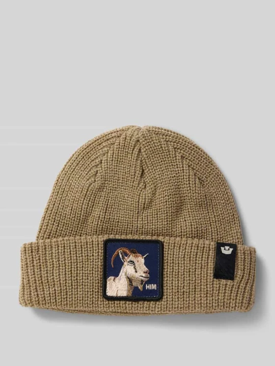 Zdjęcie produktu Czapka beanie z naszywką z motywem model ‘THE HIM BEANIE’ GOORIN BROS. Piaskowy