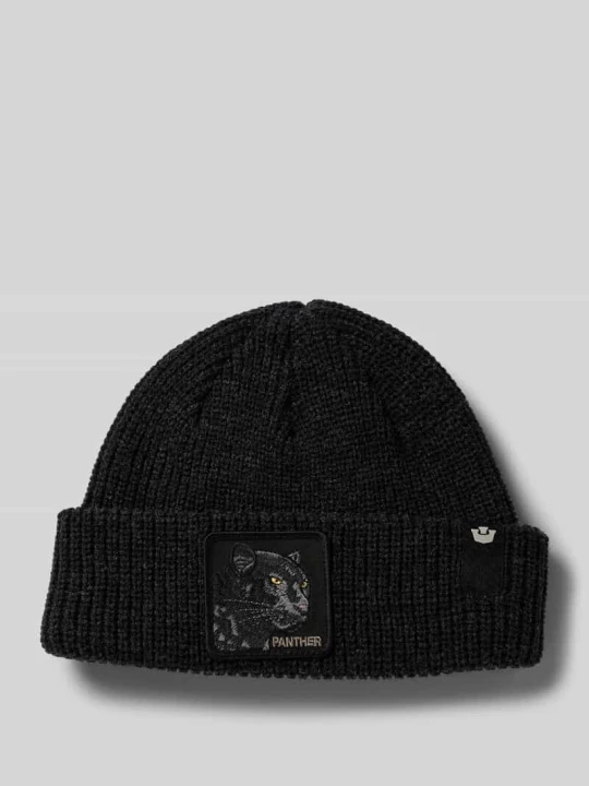 Zdjęcie produktu Czapka beanie z naszywką z motywem model ‘THE PANTHER BEANIE’ GOORIN BROS. Antracytowy melanż
