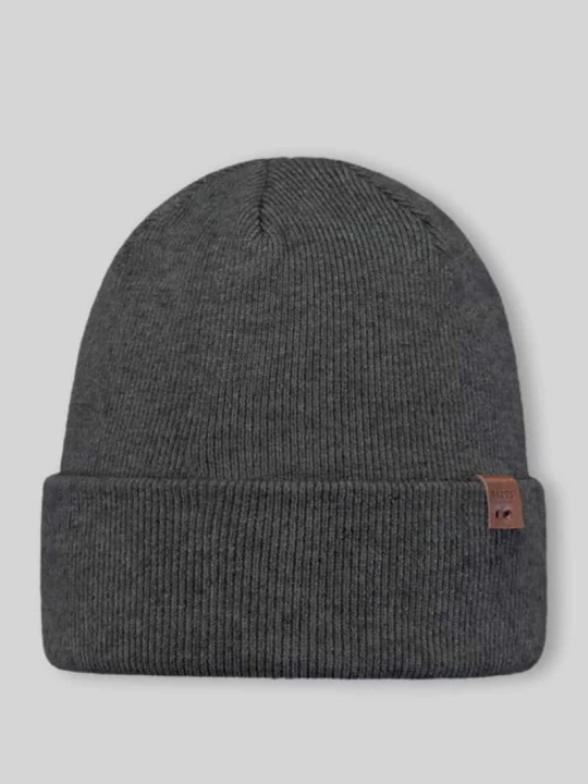 Zdjęcie produktu Czapka beanie z wywijanym brzegiem z mieszanka wiskozy model 'WILLES' Barts Antracytowy