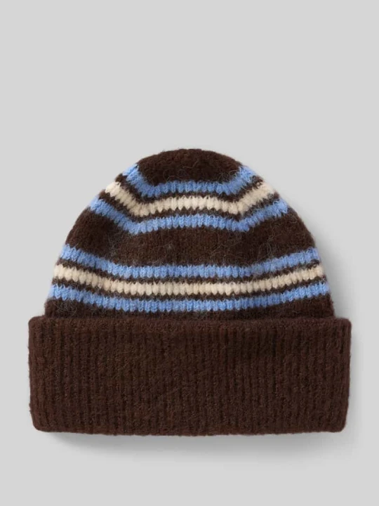Zdjęcie produktu Czapka beanie z szerokim rondem Model „Alenie” Opus Ciemnobrązowy