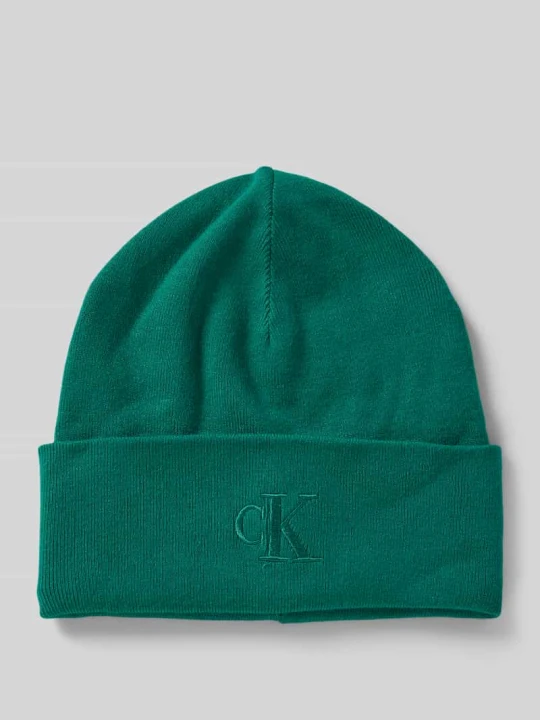 Zdjęcie produktu Czapka beanie z wyhaftowanym logo Calvin Klein Jeans Zielony