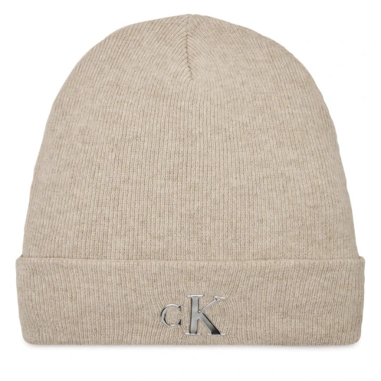 Zdjęcie produktu Czapka Calvin Klein Jeans Minimal Monogram Beanie K60K611542 Szary