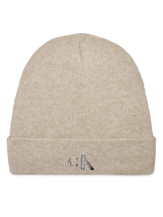 Zdjęcie produktu Czapka Calvin Klein Jeans Minimal Monogram Beanie K60K611542 Szary