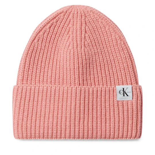 Zdjęcie produktu Czapka Calvin Klein Jeans Monogram Rib Beanie IU0IU00440 Różowy