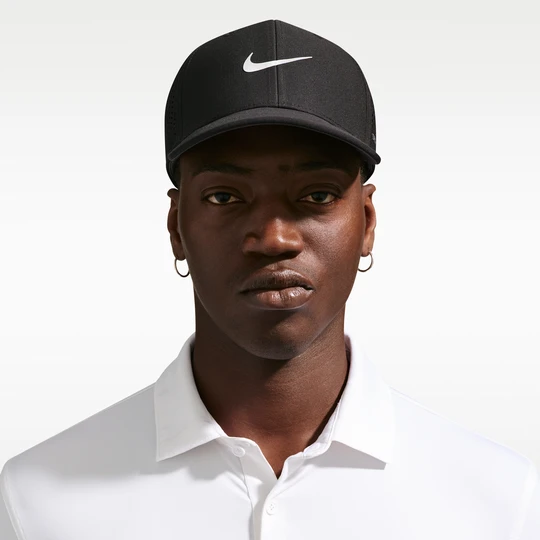 Zdjęcie produktu Czapka do golfa Nike Rise Dri-FIT ADV SwooshFlex o wzmocnionej konstrukcji - Czerń
