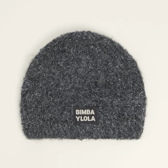 Zdjęcie produktu Czapka dzianina mieszanka lureks szara BIMBA Y LOLA
