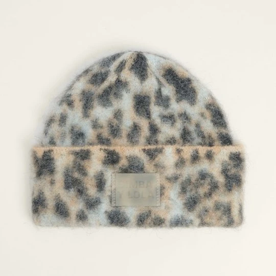 Zdjęcie produktu Czapka dzianina żakard Leopard kość słoniowa BIMBA Y LOLA IVORY