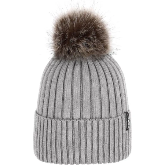 Zdjęcie produktu Czapka Hana Pompon Lifestyle Viking Szary