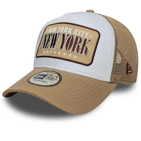 Zdjęcie produktu Czapka męska New Era Location Patch 9FORTY A-Frame Trucker 60771861 - beżowa