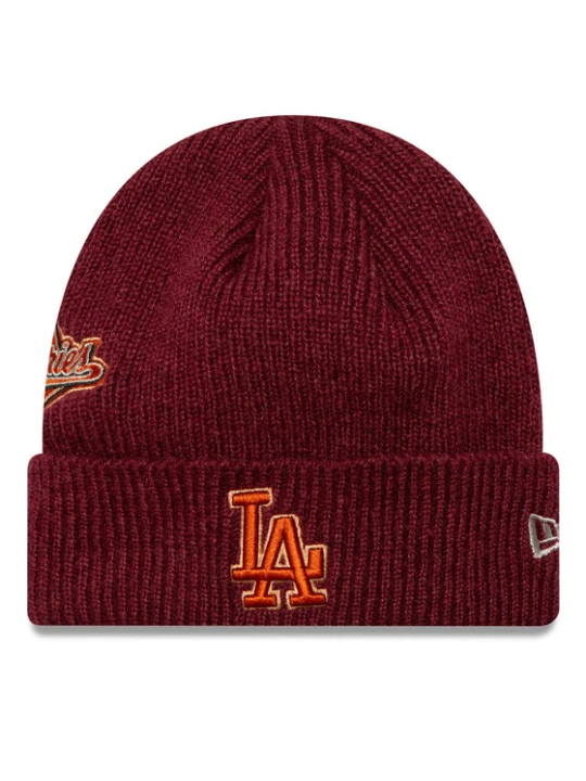 Zdjęcie produktu Czapka New Era LA Dodgers World Series Patch Cuff Knit Beanie 60580732 Czerwony