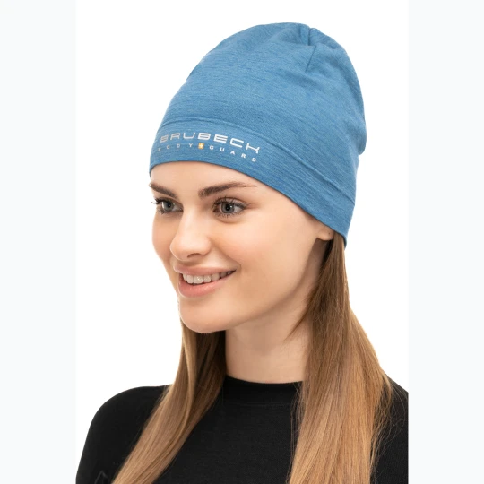 Zdjęcie produktu Czapka termoaktywna Brubeck Merino Wool jeansowy Niebieski