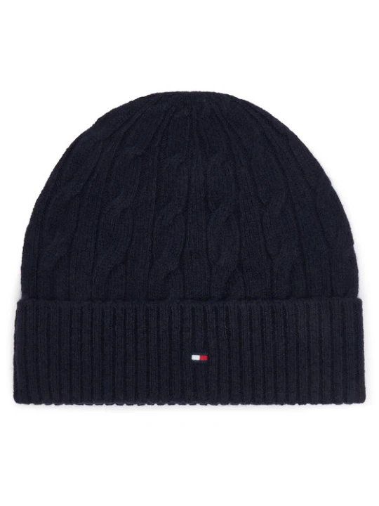 Zdjęcie produktu Czapka Tommy Hilfiger Th Flag Cable AM0AM14859 Granatowy
