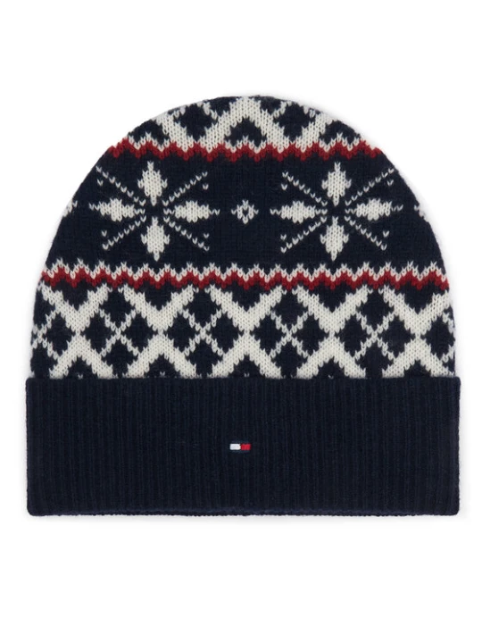 Zdjęcie produktu Czapka Tommy Hilfiger Th Flag Fairisle AM0AM14860 Granatowy