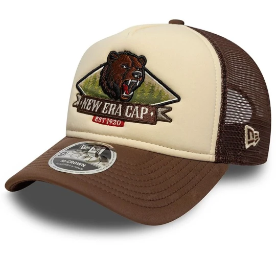 Zdjęcie produktu Czapka męska New Era Graphic 9FORTY M-Crown A-Frame Trucker 60771806 - brązowo-beżowa