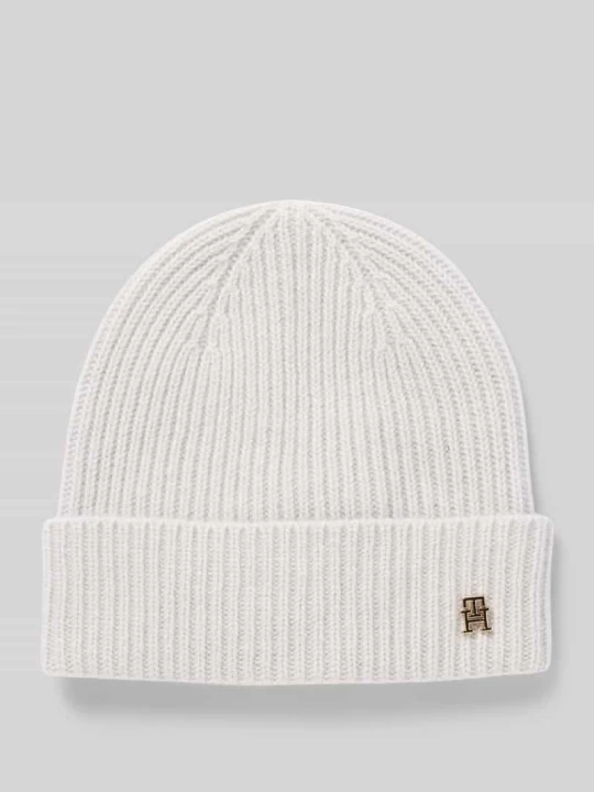 Zdjęcie produktu Czapka z czystego kaszmiru Tommy Hilfiger Jasnoszary