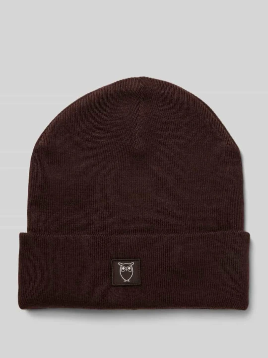 Zdjęcie produktu Czapka z czystej wełny model ‘Merino’ KnowledgeCotton Apparel Ciemnobrązowy