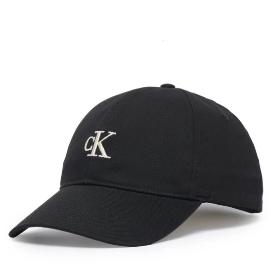 Zdjęcie produktu Czapka z daszkiem Calvin Klein Monogram Embroidery Baseball Cap LV04G5002G Czarny