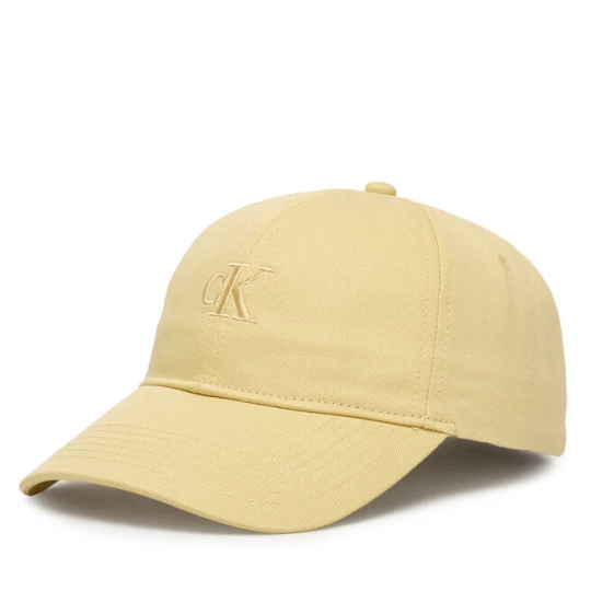 Zdjęcie produktu Czapka z daszkiem Calvin Klein Monogram Embroidery Baseball Cap LV04K5024G Żółty
