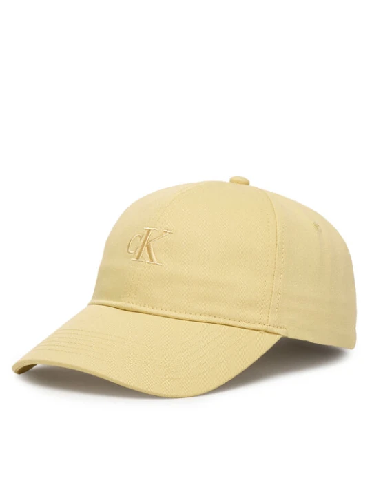 Zdjęcie produktu Czapka z daszkiem Calvin Klein Monogram Embroidery Baseball Cap LV04K5024G Żółty