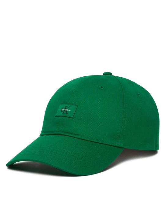 Zdjęcie produktu Czapka z daszkiem Calvin Klein Monologo Woven Patch Bb Cap LV04D5077G Zielony