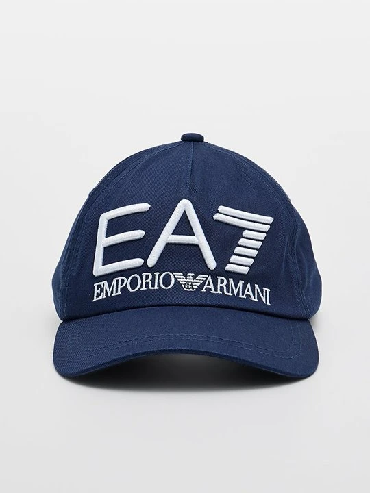 Zdjęcie produktu Czapka z daszkiem EA7 Emporio Armani błękit królewski melanż