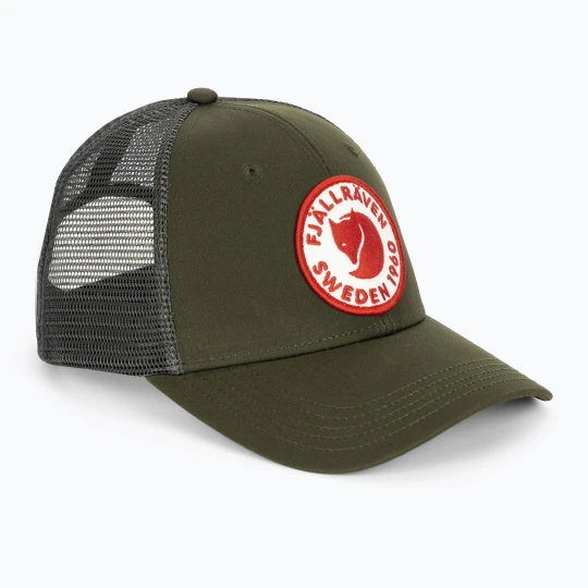 Zdjęcie produktu Czapka z daszkiem Fjällräven 1960 Logo Langtradarkeps deep forest Zielony