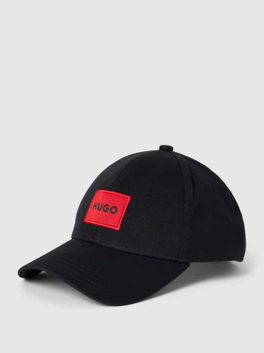 Zdjęcie produktu Czapka z daszkiem i naszywką z logo Hugo Czarny
