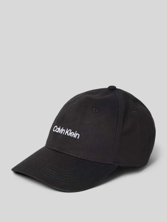 Zdjęcie produktu Czapka z daszkiem i wyhaftowanym logo model ‘Baseball’ Calvin Klein Czarny