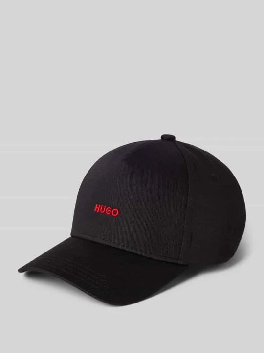 Zdjęcie produktu Czapka z daszkiem i wyhaftowanym logo model ‘Cara’ Hugo Czarny