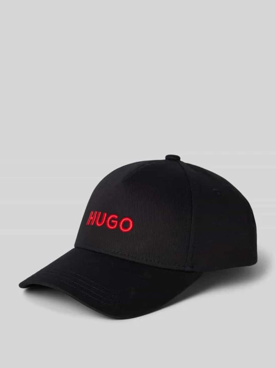 Zdjęcie produktu Czapka z daszkiem i wyhaftowanym logo model ‘Jude’ Hugo Czarny