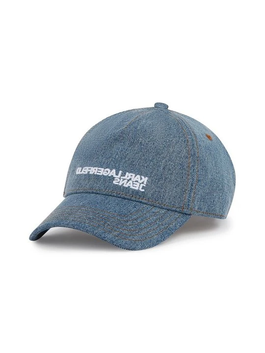 Zdjęcie produktu Czapka z daszkiem KARL LAGERFELD niebieski denim