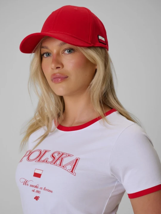 Zdjęcie produktu Czapka z daszkiem kibica 4F 4FRSS26ACABU591 - czerwona
