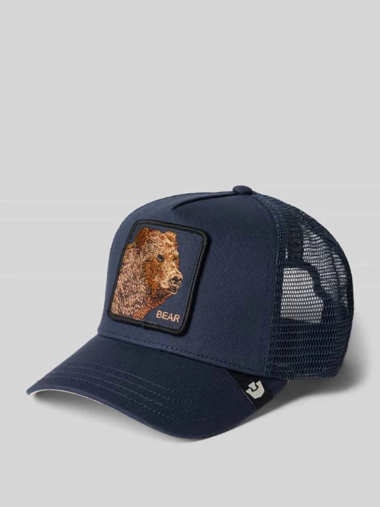 Zdjęcie produktu Czapka z daszkiem trucker z naszywką z motywem model 'bear' GOORIN BROS. Granatowy