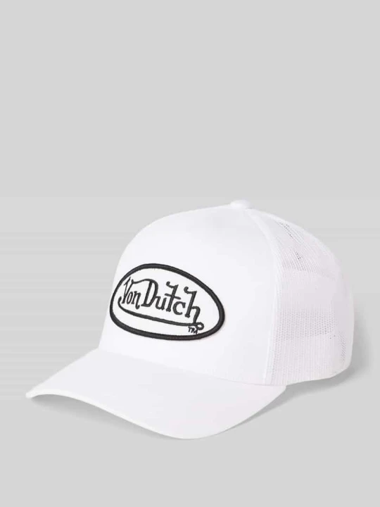 Zdjęcie produktu Czapka z daszkiem trucker z wyhaftowanym logo Von Dutch Biały