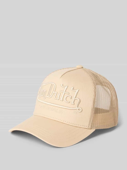 Zdjęcie produktu Czapka z daszkiem trucker z wyhaftowanym logo Von Dutch Beżowy