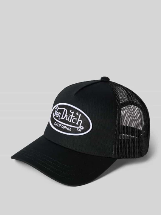 Zdjęcie produktu czapka z daszkiem trucker z wyhaftowanym logo Von Dutch Czarny