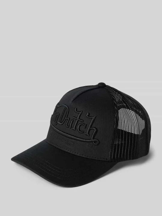 Zdjęcie produktu czapka z daszkiem trucker z wyhaftowanym logo Von Dutch czarny