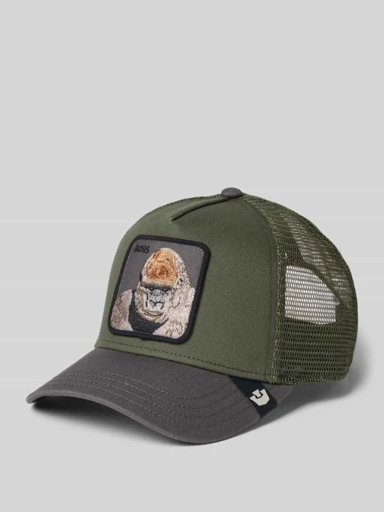 Zdjęcie produktu Czapka z daszkiem typu trucker z haftem model „Boss” GOORIN BROS. Ciemnozielony