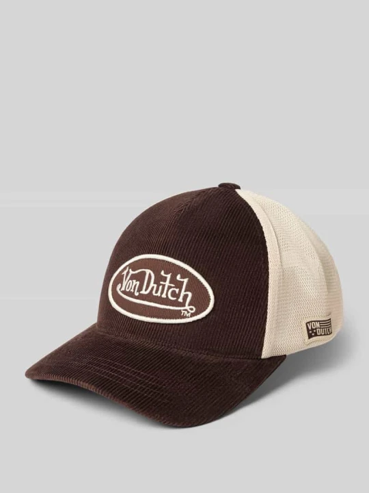 Zdjęcie produktu Czapka z daszkiem typu trucker z mieszanka bawełny model 'CASQUETTE' Von Dutch Ciemnobrązowy
