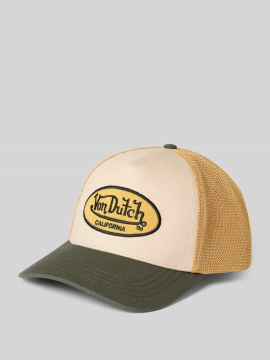 Zdjęcie produktu Czapka z daszkiem typu trucker z naszywką z logo model 'Terry' Von Dutch Żółty
