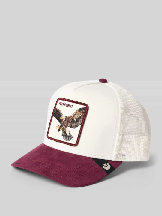 Zdjęcie produktu Czapka z daszkiem typu trucker z naszywką z motywem model 'Suede Eagle' GOORIN BROS. Bordowy