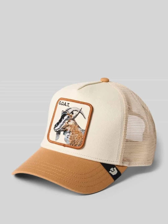 Zdjęcie produktu Czapka z daszkiem typu trucker z naszywką z motywem model 'The GOAT' GOORIN BROS. Koniakowy