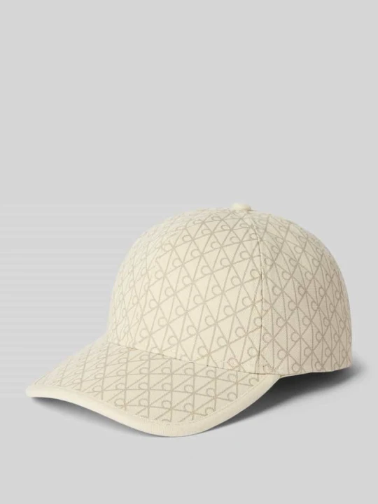 Zdjęcie produktu Czapka z daszkiem z wzór z logo i Naszywka z logo Calvin Klein Złamany biały